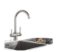 GGYTMQL Black Basin Faucets Bath Basin Mixer Faucet Bathroom Vessel Washbasin Water Mixer Taps Hot and Cold Water Mixer Tap Rose Gold(Rose Gold)