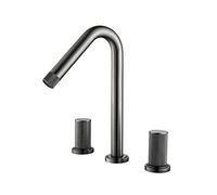 GGYTMQL Black Basin Faucets Bath Basin Mixer Faucet Bathroom Vessel Washbasin Water Mixer Taps Hot and Cold Water Mixer Tap Rose Gold(Rose Gold)