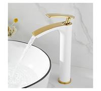 GGYTMQL Black Basin Faucets Bath Basin Mixer Faucet Bathroom Vessel Washbasin Water Mixer Taps Hot and Cold Water Mixer Tap Rose Gold(Rose Gold)