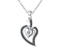 GGYTMQL black fine jewelry flower engagement necklaces & pendants for women