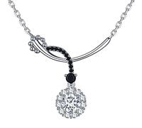GGYTMQL black fine jewelry round engagement necklaces & pendants for women