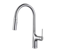 GGYTMQL Black Rose Deck Mounted Kitchen Faucet Two Function Single Handle Pull Out Mixer Hot and Cold Water Pull Out Taps(Gray)