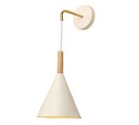 GGYTMQL Black Wall lamp Fixture, Black Bedside Wood Metal Creative Wall Sconce. Scandinavian Living Room Minimalist Fashion Wall Mount Light. for e27 Bathroom Hallway Porch