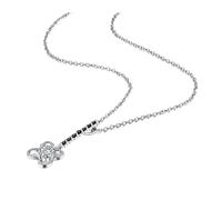 GGYTMQL black&white stone necklaces pendants fine jewelry four leaf flowers necklace women