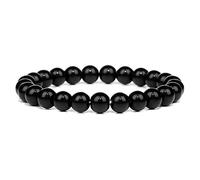 GGYTMQL Blue Natural Stone Bracelets for Men White Moonstone Black Lava Beaded Stretch Bracelet Lapis Lazuli Yoga Jewelry,10.Blue Dot Stone,23 Cm