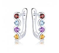 GGYTMQL blue topaz clip earrings natural gemstone fine stone jewelry for women's best gift