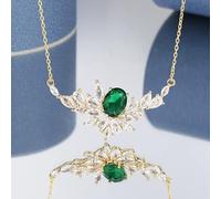 GGYTMQL blue topaz emerald ruby woman necklace s925 silver jewelry wedding birthday