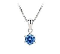 GGYTMQL Blue/White Cubic Zirconia Necklaces & Pendants Party Wedding Jewelry Made in China