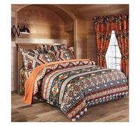 GGYTMQL Boho Stripe 3 Piece Cover Set Comforter Bedding Sets Mandala Duvet Cover Set, Duvet Quilt,Bedding Set