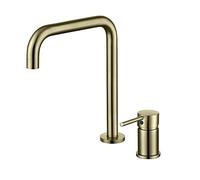 GGYTMQL Brass Three-Function Single Handle hot and Cold Water Crane countertop Mounted Kitchen Faucet Pull-Out Mixer tap(Black-01)