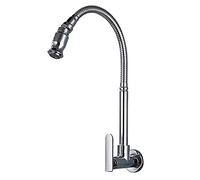 GGYTMQL Brass Three-Function Single Handle hot and Cold Water Crane countertop Mounted Kitchen Faucet Pull-Out Mixer tap(Black-01)