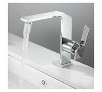 GGYTMQL Brush Gold Faucet Bathroom Creative Hot Cold Water Mixer Crane Deck Mounted Single Hole Bath Tap Basin Mixer Brass(Cromo)