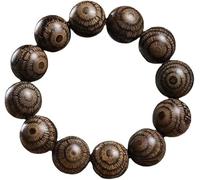 GGYTMQL Buddhist Prayer Beads, Beads, 20Mm Eagle Eye Wooden Beads Single Loop Bracelet Simple Wooden Prayer Beads Bracelet, Rosary for Prayer
