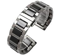 GGYTMQL Ceramic Watch Band Universal 14mm16mm18mm20mm22mm Quick ReleasDeployment Clasp Bracelet