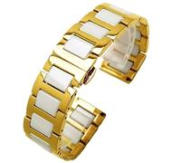 GGYTMQL Ceramic Watch Band Universal 14mm16mm18mm20mm22mm Quick ReleasDeployment Clasp Bracelet