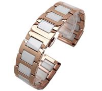 GGYTMQL Ceramic Watch Band Universal 14mm16mm18mm20mm22mm Quick ReleasDeployment Clasp Bracelet