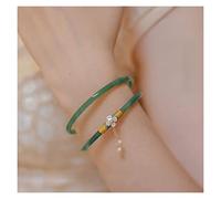 GGYTMQL Charm Bracelet 2PCS Natural Green Jade Bangle Bracelet Charm Jewellery Fashion Thin Accessories Hand-Carved Gifts (Color : Green, Size : 58)