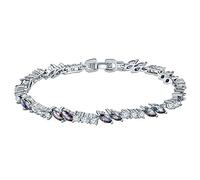 GGYTMQL Charm Bracelet White Bracelet for Women White Zircon Ladies Unique Design Length 18CM