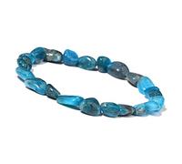 GGYTMQL Charm jewelry Gemstone Bracelet,Beaded Bracelets Natural Irregular Blue Grey Point Stone Beads Bangles Elastic Crystal Bracelet Fashion Crystal Jewelry for Men Women