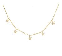 GGYTMQL Charm Star Choker Necklace 5 Pc Pendant Layer Necklace Jewelry For Women Party Gift
