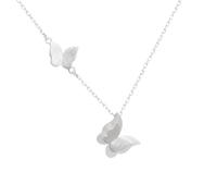 GGYTMQL Choker Necklaces for Women 925 Double Butterfly Pendants Necklace Jewelry