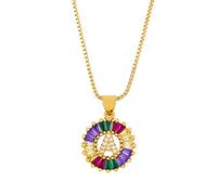 GGYTMQL Classic Color Initial Multicolor Necklace Personal 26 Letters Name Jewelry For Women Girls Accessories Gift