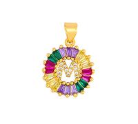 GGYTMQL Classic Color Initial Multicolor Necklace Personal 26 Letters Name Jewelry For Women Girls Accessories Gift