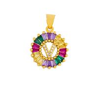 GGYTMQL Classic Color Initial Multicolor Necklace Personal 26 Letters Name Jewelry For Women Girls Accessories Gift