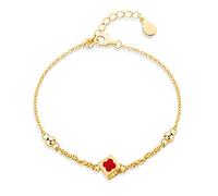 GGYTMQL Clavicle Necklace Female Student Love Four-Leaf Stud Earrings Gift