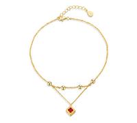 GGYTMQL Clavicle Necklace Female Student Love Four-Leaf Stud Earrings Gift
