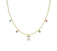 GGYTMQL Color Diamond Star Moon Real 925 Sterling Silver Necklace for Women Jewelry Enamel Butterfly Fancy Chain Choker Necklace