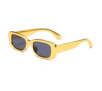 GGYTMQL Color Retro Small Rectangle Sunglasses Technology Sense Shades UV400