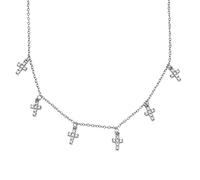 GGYTMQL Cross Diamond 925 Necklace for Women Chain Choker collares Collar