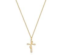 GGYTMQL Cross Necklaces for Women Plated Dainty Cross Pendant Faith Necklace Inlayed Cubic Zirconia Cross Pendant Necklaces Trendy Jewelry for Women Girls