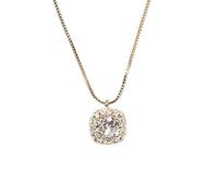 GGYTMQL Crystal Necklace,Exquisite 925 Square Zircon Necklace for Women Cubic Zirconcle Celegant Necklaces Party Jewelry Gift/