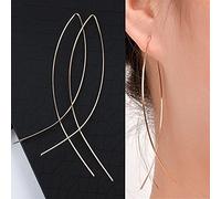 GGYTMQL Crystal Tassel Long Earrings for Women Geometric Rhinestone Earrings Jewelry Gifts
