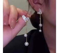 GGYTMQL Crystal Tassel Long Earrings for Women Geometric Rhinestone Earrings Jewelry Gifts