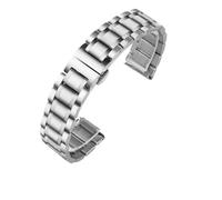 GGYTMQL Curved End Stainless Steel Watchband Bracelet Watch Straps