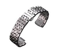GGYTMQL Curved End Strap Arc 16mm 18mm 19mm 20mm 21mm 22mm Metal Wristbelt Solid Stainless Steel Watch Band
