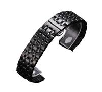 GGYTMQL Curved End Strap Arc 16mm 18mm 19mm 20mm 21mm 22mm Metal Wristbelt Solid Stainless Steel Watch Band
