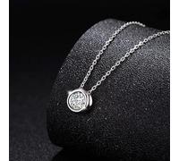 GGYTMQL d Color 1 Carat Real moissanite Pendant Necklace for Women 925 Sterling Silver Diamond Chain Necklaces Jewelry