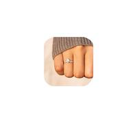 GGYTMQL Dainty Trendy Stackable Ring Thin Cz Cross Rings for Women Simple Statement Wedding Bands Eternity Promise Ring for Her Cubic Zirconia Half Eternity Engagement Ring(7#), silver, R-Q538-P7