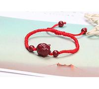 GGYTMQL Decor Stone Natural Quartz Crystal Cinnabar Handmade Bracelet Gift natural stone