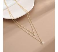 GGYTMQL double layer choker shiny full zircon round pendants necklace gift for women wedding accessories Made in China