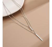 GGYTMQL double layer stick choker smooth strip pendants necklace jewelry for women wedding gift Made in China