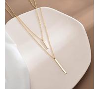 GGYTMQL double layer stick choker smooth strip pendants necklace jewelry for women wedding gift Made in China