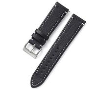 GGYTMQL Double-Sided Leather 18mm 20mm 22mm 24mm Watchband Quick Release Watch Band Strap Men Women Yellow Red Black Watch Accessories(D,24mm)