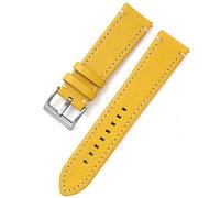 GGYTMQL Double-Sided Leather 18mm 20mm 22mm 24mm Watchband Quick Release Watch Band Strap Men Women Yellow Red Black Watch Accessories(D,24mm)