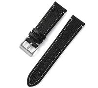GGYTMQL Double-Sided Leather 18mm 20mm 22mm 24mm Watchband Quick Release Watch Band Strap Men Women Yellow Red Black Watch Accessories(D,24mm)