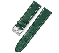 GGYTMQL Double-Sided Leather 18mm 20mm 22mm 24mm Watchband Quick Release Watch Band Strap Men Women Yellow Red Black Watch Accessories(D,24mm)
